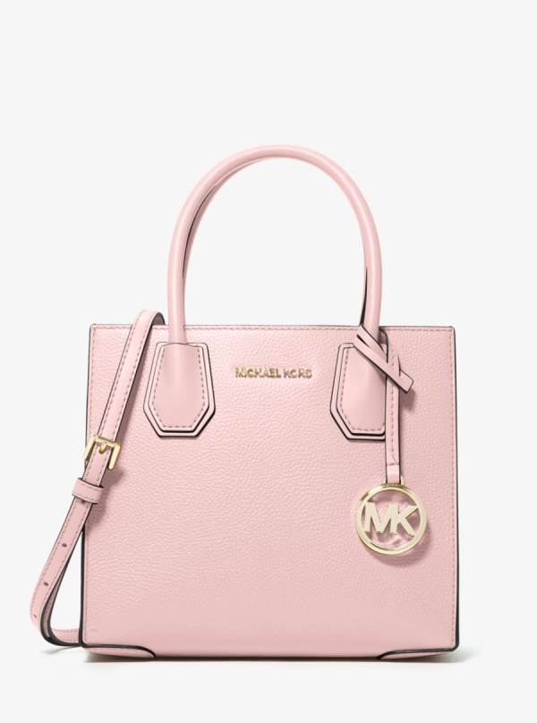 Damske Prenosná Taška Michael Kors Mercer Medium Pebbled Leather Ruzove - Kabelky Michael Kors Lacne | ZMSWI-7384